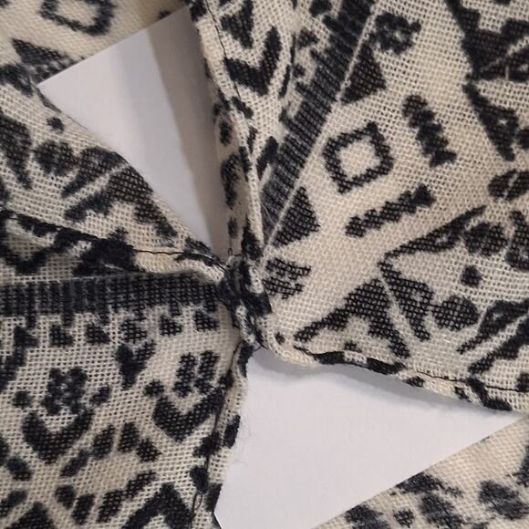 Sonoma Black White Knit Poncho Open Front Layering Wrap 1 Size Cozy Boho Casual - Picture 8 of 11